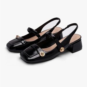 Elegant Black Slingback Heels